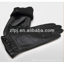 Frauen Mode Ziegenhaut Elegent Leder Handschuhe mit speziellem Design